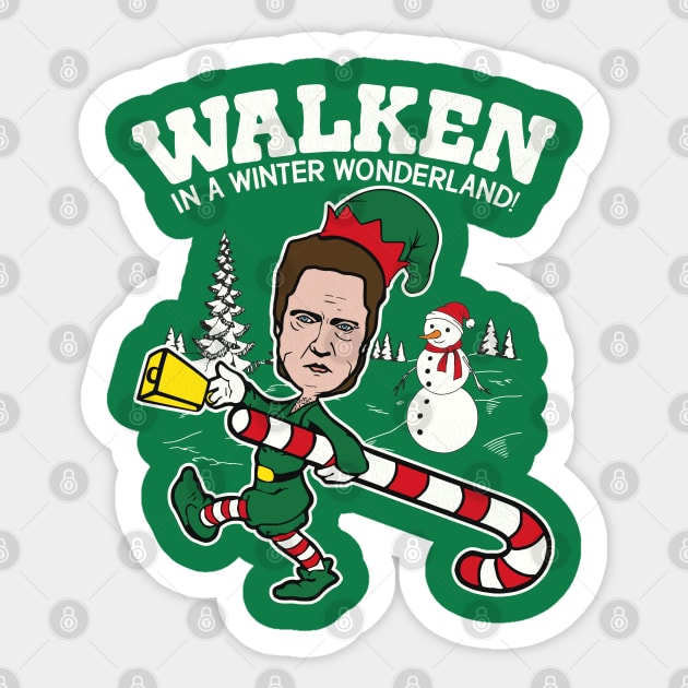 Walken in a Winter Wonderland Sticker by darklordpug